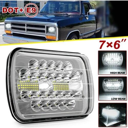 150W 7X6inch 5X7inch LED Headlight DRL for Jeep Cherokee XJ Dodge W250 D350 Ram