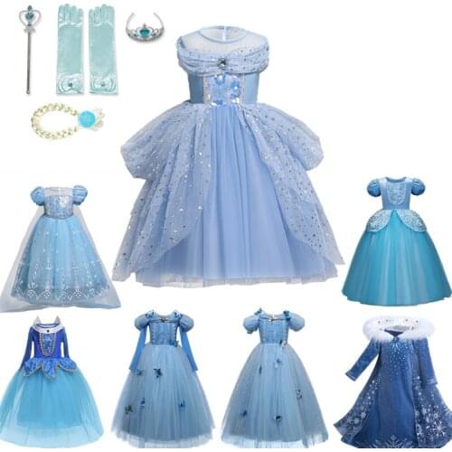2021 Halloween Dress for Girls Children Christmas Clothing 4-10Y Long Gown Kids Princess Dresses Girls Autumn Clothes