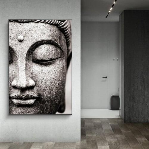 Abstract Buddha Canvas Painting Buddha Statue Posters and Prints Buddhism Wall Art Picture for Living Room Home Decor Cuadros