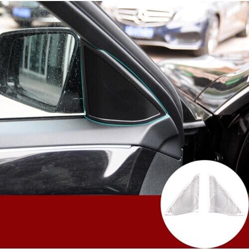 Car Interior Accessories For Mercedes Benz E Class W212 E260 320L 2012-2015 Silver Aluminum Alloy Door Speaker Frame Trim