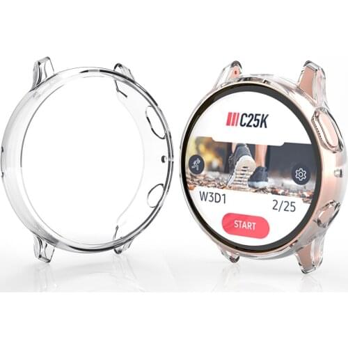 PU Case for Galaxy Watch Active 2 40mm 44mm Full Protective Screen Protector Bumper Cover for Samsung Galaxy Watch Active 2 Case