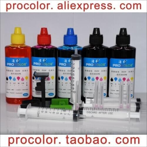 CISS Dye ink refill kit for hp 122 XL 122XL Refilled Cartridge Deskjet 1000 1050 2000 2050s 3000 3050A 3052A 3054 1010 1510 2540