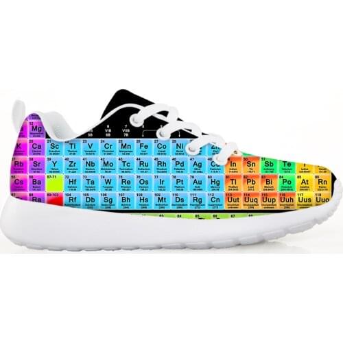 2020 New Chemistry Childrens Sports Shoes PeriodicTable Element Mesh Breathable Casual Students Running Shoes Birthday Gifts