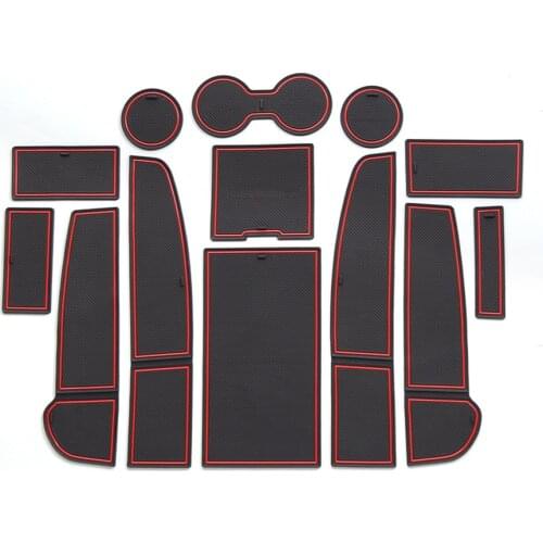 For Tesla Model 3 Model3 2021 2022 Rubber Anti-slip Mat Door Groove Cup Pad Phone Cushion Coaster Gate Slot Car Auto Accessories