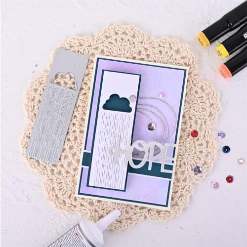 InLoveArts Rainy Bookmarks Metal Cutting Dies Cut Mold Cloud Decoration Scrapbook Paper Craft Knife Mould Blade Punch Stencils