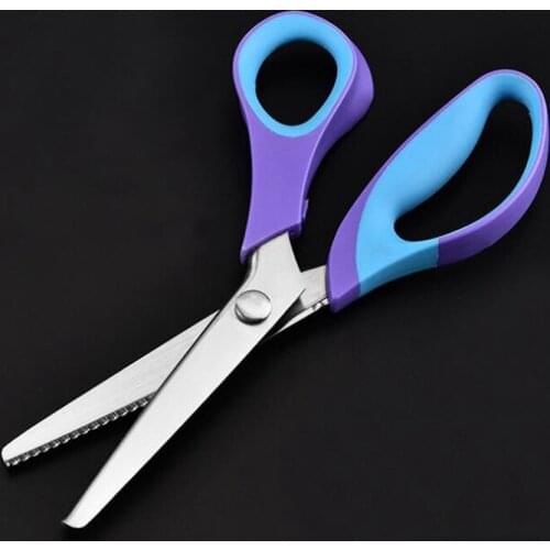 Zigzag Sewing Crafts Tools Accessories Professional Dressmaking Pinking Shears Sewing Scissors Fabric Embroidery Shears Kitchen