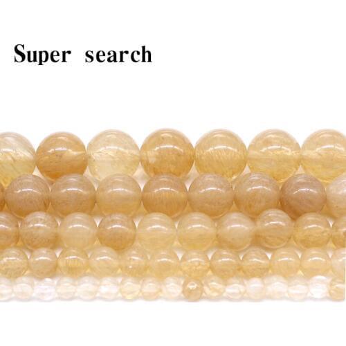 4/6/8/10/12mmSmooth Natural Tea Quartz Stone Beads DIY Tea Watermelon Loose Round Beads For Jewelry making Wholesale Retail