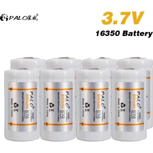 PALO 100% Original CR123A RCR 123 ICR 16340 Battery 800mAh 3.7V Li-ion Rechargeable Battery For Arlo Security Camera L70