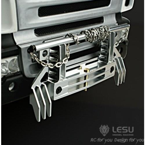Metal LESU Front Bumper for 1/14 Scania R620 R470 TAMIYA RC Tractor Truck DIY Car Model