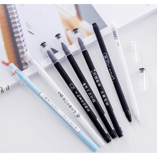 Kawaii Stationery Gel Pen Novelty Cartoon Cute Pens Creative Cute Kawaii Pens Black Ink Writing Gel Pen Learning Office Supplies