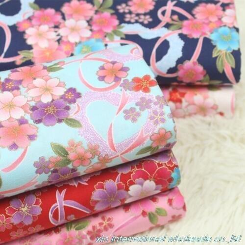 Fashion new Whole cotton tissu Gold stamping printing tecido Handmade DIY telas Clothing baby clothes fabric