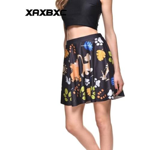 NEW Summer Sexy Girl Hakuna Matata The Lion King Printed Cheering Squad Tutu Skater Women Mini Pleated Skirt Plus Size