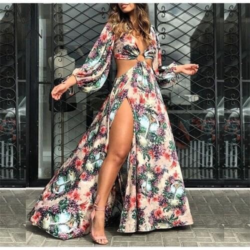 VAZN New 2020 Full Sleeve Floor-length Evening Gown Women Elegant Fashion Maxi Dresses Sexy Shinny Young Lady Dress