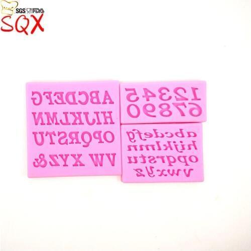 New arrival digital / lowercase / uppercase mold fondant molds for cake sugar paste decorating baking tools for cakes SQ1612