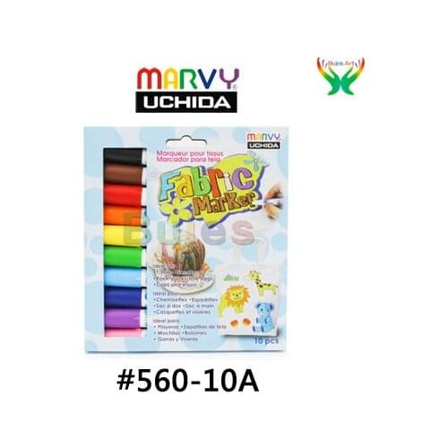 OEM MARVY 6/10/12/30 color Cloth painting T-shirt shoes DIY watercolor textile marker Conical fiber nib waterproof art supplies