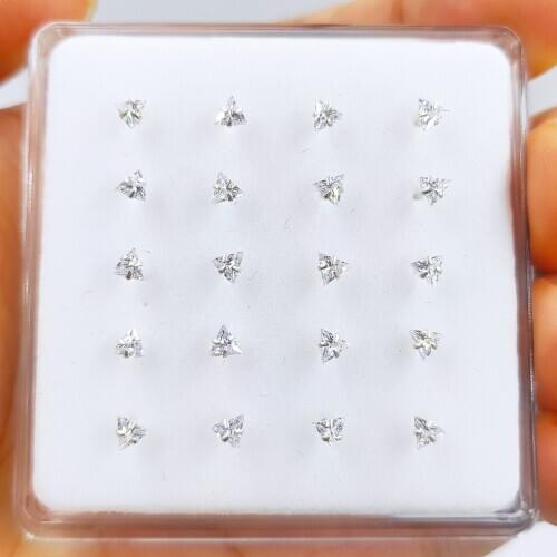 925 sterling silver 3mm trangle clear cubic zirconia nose piercing jewelry nose pin 20pcs/pack