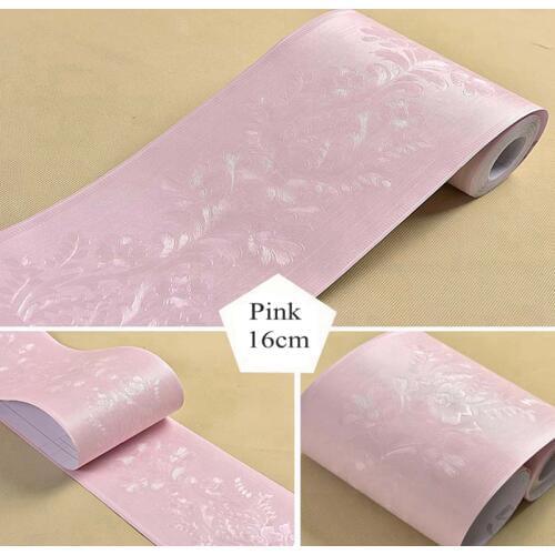 PVC Wallpaper DIY Self Adhsive Vinyl Wallpaper Waterproof Kitchen Wall Skirting Wall Waistline Wall Sticker Floor Bathroom Baby