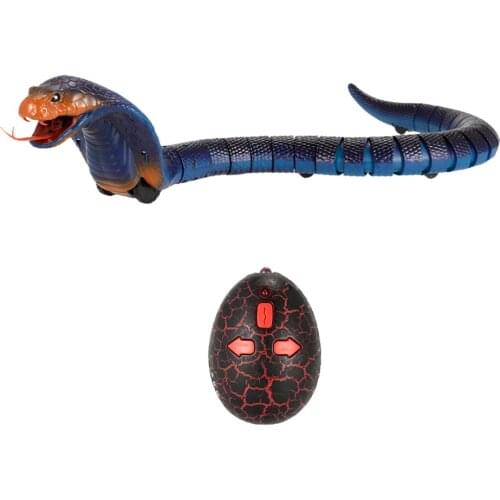 17'' Realistic Infrared Remote Control Snake RC Toy For Kids - Blue