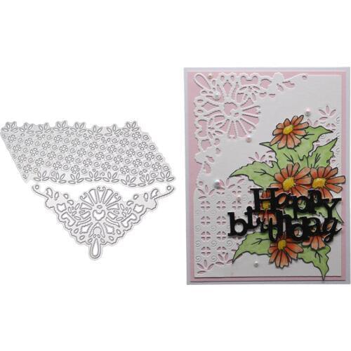 Rhombus Flower Border Metal Cutting dies Stencils for DIY Scrapbooking Stamp/photo album Decorative Embossing DIY Paper Cards