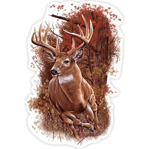 S40214# Various Sizes PVC Decal Deer in the Woods Car Sticker Waterproof on Bumper Rear Window Laptop Refrigerator Toilet