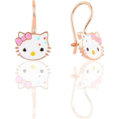 Silver Colored Safety Cat Earrings, Women Accessories, Women 'S Earrings, Earrings, Jewelry, Women Jewelry