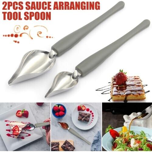 Chef Valon Sauce Plating Art Pencil Plate Dish Sauce Painting Pencil Coffee Art Draw Tool Spoon Stainless Steel Hogard