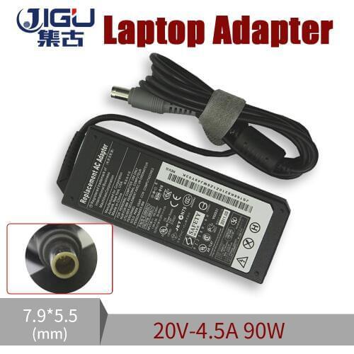 JIGU 92P1254 93P5026 Replacement For ThinkPad T420 T500 T530 T430S T420S Laptop AC Charger Power Adapter 20V 4.5A 7.9 X 5.5MM