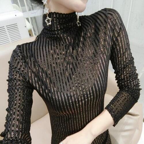 2021 autumn and winter new high collar bottoming shirt bright silk small shirt womens foreign style long sleeve jacket