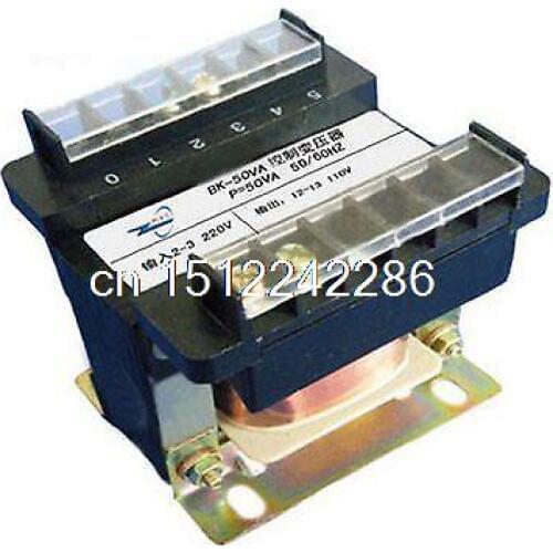 1)Input AC 220V Output AC 110V Single Phase Volt Control Transformer 50VA Power