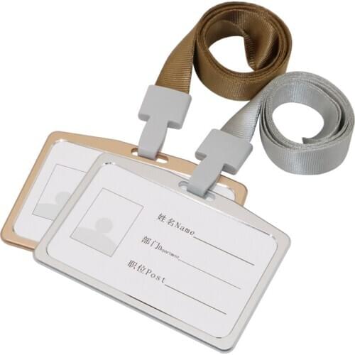 10pcs Aluminum alloy card holder; working ID card holder; metal business card holder; badge holder yyn05