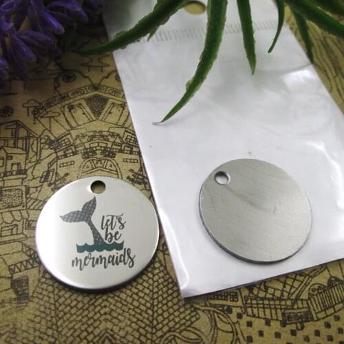 10pcs--"LETS BE MERMAIDS"stainless steel charms 5 styles for choosing DIY Charms for necklace bracelets