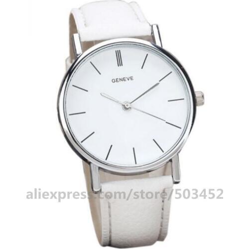 100pcs/lot Geneva 8002 Watches Factory Price Watch Strap PU Leather Belt Stud Scale Montre Homme Cable Belt Watches For Women