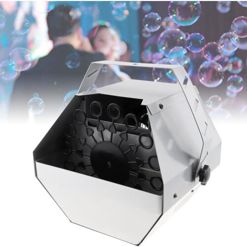 110-240V 60W 0.75L Small Auto Bubble Machine Auto High Output Effect Bubble Machine Maker Blower for Stage / Wedding / Party