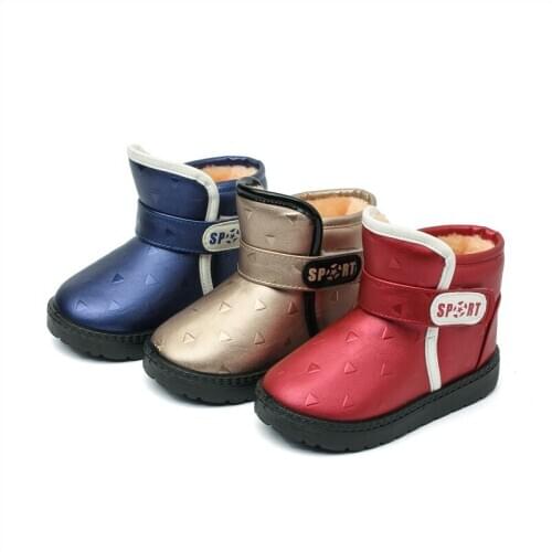 2020 Fashion Brand New Kids Snow Boots Waterproof Rubber Boots For Boys Girls Childrens Cotton Shoes Winter Warm Snow Boots