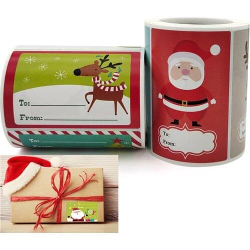 250PCS Christmas Day Adhesive Labels Stickers Decoration Paper Scrapbooking Seal Snowman Stickers Stationery Supplies