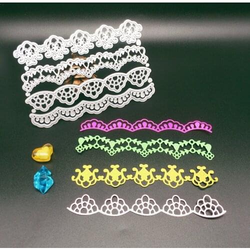 4 styles/sets of decorative card edges Metal cutting lace mold Scrapbook DIY photo album Metal cutting mold