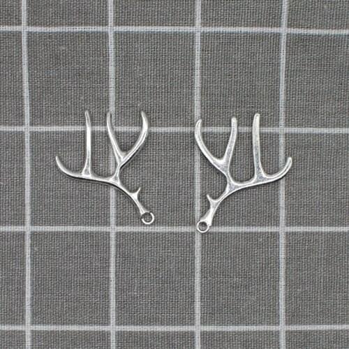5pcs/lot 40*52mm Fashion Deer Antlers pendants Two Color Deer Antlers Charms Pendant For DIY Jewelry Christmas charm X1867