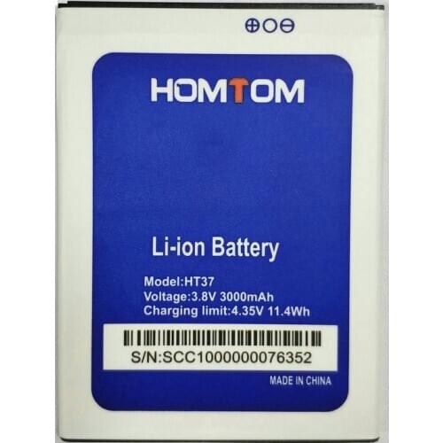 New Original 3000mAh HOMTOM HT37 Battery Backup Batteries Replacement For HOMTOM HT37 HT37Pro Smart Phone
