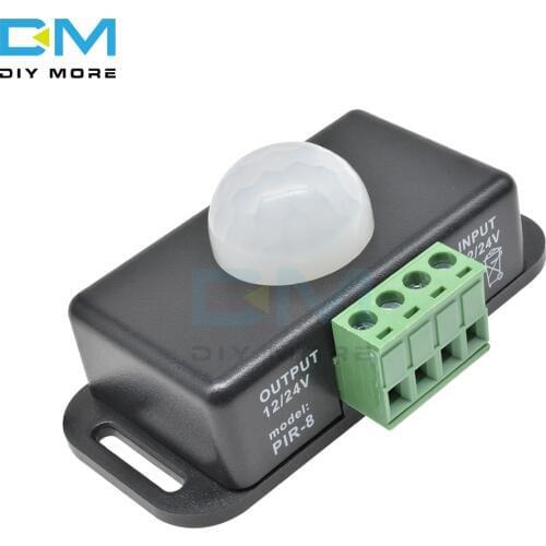 DC 12V-24V 8A Automatic Infrared PIR Motion Human Body Sensor Switch Control Controller For LED Light Stylish Adjust Board
