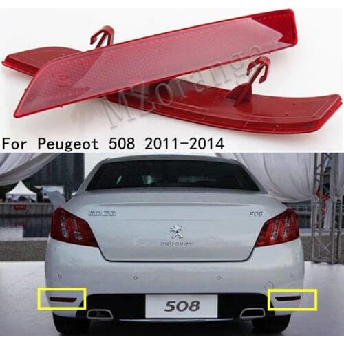 Car products Rear Bumper Reflector Light For Peugeot 508 508 2011 2012 2013 2014 Rear Bumper Lights Bar Warning Lamp