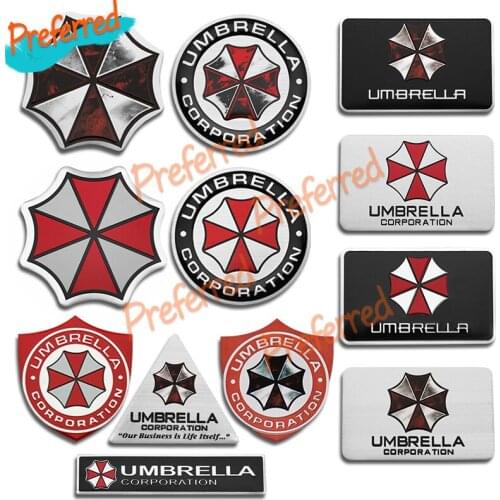 Car Styling 3D Umbrella Corporation Colorful Car Sticker and Decal Emblem Decorations Badge Auto Accessories Decal PVC12x3cm