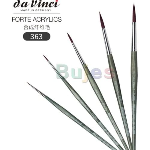 Da Vinci Modeling Series 363 Forte Gaming and Craft Brush, Round Extra-Strong Synthetic with Blue-Green Handle, assorted size