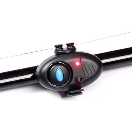 Fishing Electronic LED Light Fish Bite Sound Alarm Bell Clip On Fishing Rod Black Tackle New Arrival 2021