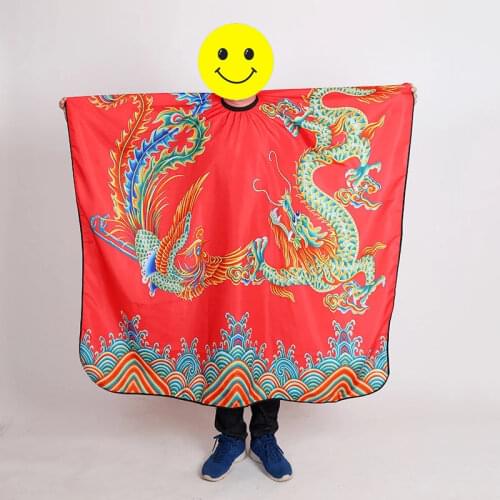 Hairdressing Salon Haircut Dragon And Phoenix Pattern Cloth Haircut Cloak Shawl