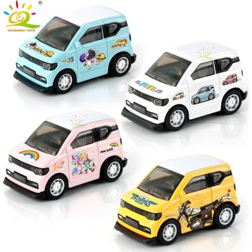 HUIQIBAO TOYS 7CM Puck Ball Power Diecast Metal Model Car Classic Toys Alloy Vehicle for Boys Birthday Gift