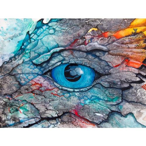 JMINE Div 5D fire dragon Eye Stone Full Diamond Painting cross stitch kits art High Quality Scenic 3D paint by diamonds