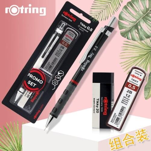 Rotring Tikky Mechanical Pencil Set with Refill,Eraser 0.5MM 2B Drawing Drafting Pencil 05 Clutch Automatic Pencils Art Supplies