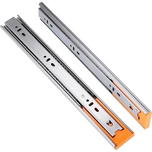 10" - 20" Stainless Steel Drawer Slides Soft Close Drawer Track Rail Sliding Three-Section Cabinet Slides Furniture Hardware