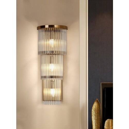 Antique Crystal Wall Light New Vintage Nordic Mounted Art Deco Wall Lamp Golden Hotel Liight for Bathroom 90-260V Free Shipping