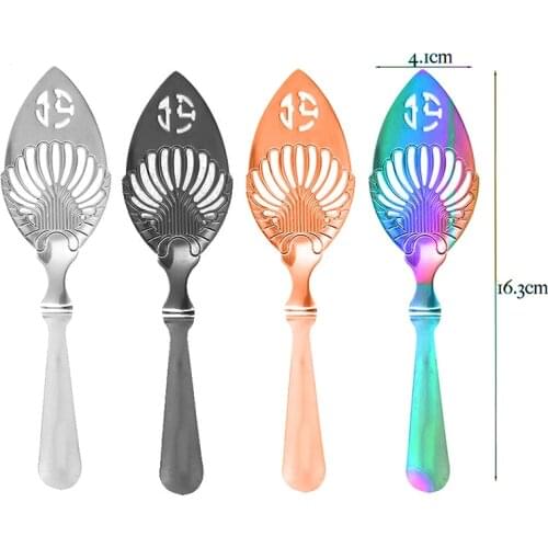 Stainless Steel Absinthe Spoon Cocktail Bar Utensils Bitter Scoop Filter Spoon